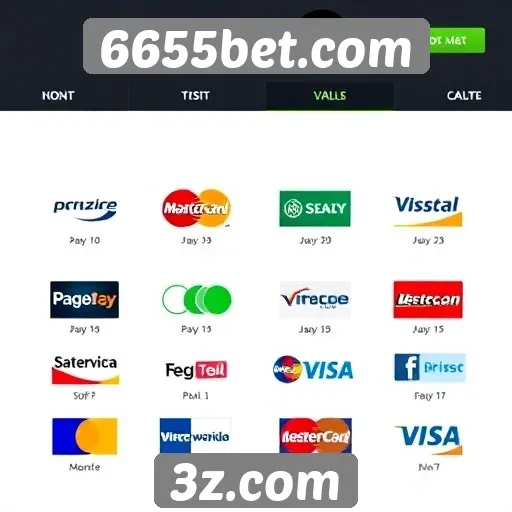 Variedade de métodos de pagamento no 6655bet.com